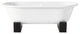 Cheviot Products Regal Cast Iron Tub With Wooden Base and Continuous Rolled Rim