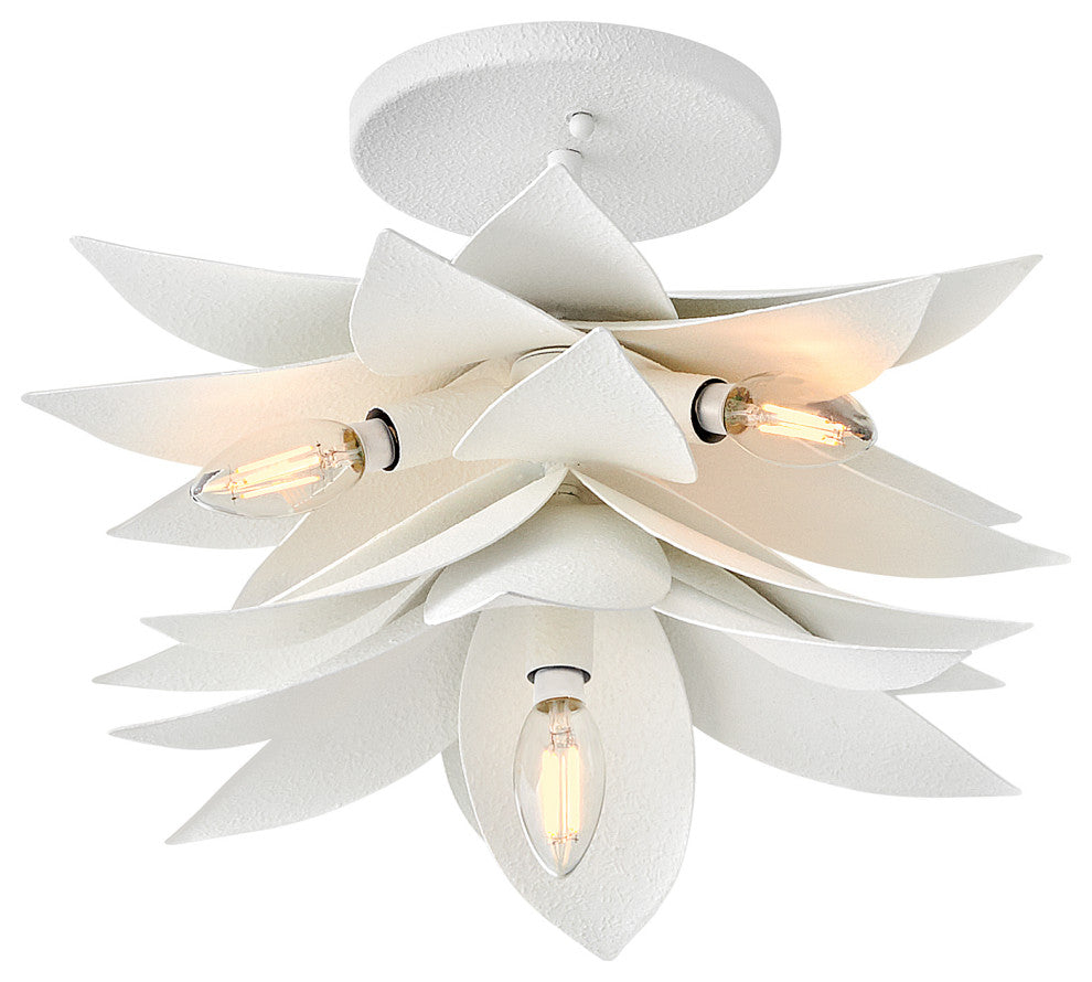 Fredrick Ramond Agave Large Convertible Pendant, Textured Plaster