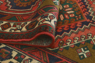 Fine Vintage Distressed Jakeem Navy/Purple Runner, 3'7x10'3