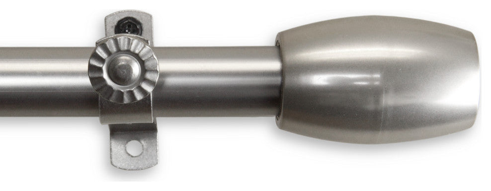 Julie Multi Angle Ceiling Rod 48-84", Satin Nickel, One Sided