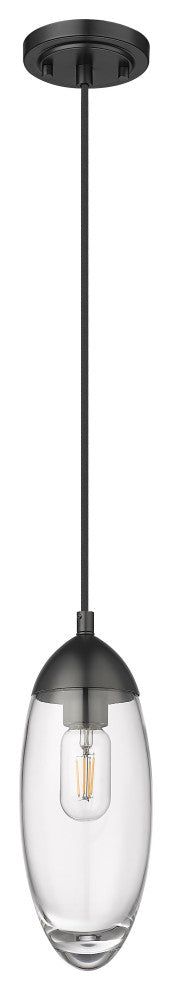 Zlite 651P-MB 1-Light Pendant, Clear