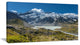 "Green And White Mountains New Zealand" Landscape Art Print Canvas, 32"x16"