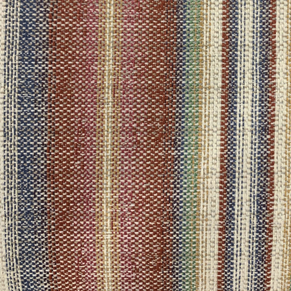 Plutus Multi-Color Lanes Stripe Luxury Throw Pillow, 26"x26"