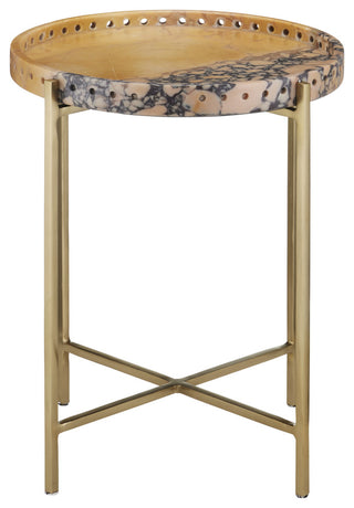 Freya Purple Breccia Accent Table