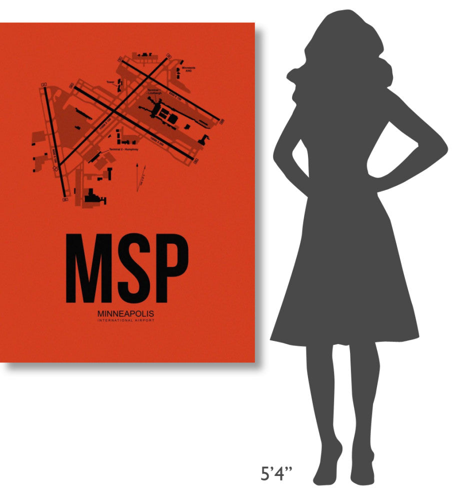 "MSP Minneapolis Airport Orange" Fine Art Print
