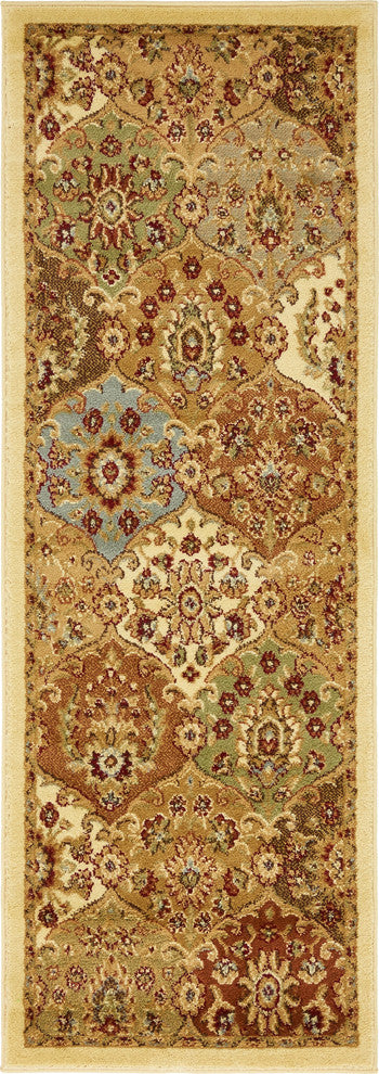 Unique Loom Cream Athens Voyage 2'' 2 x 6'' 0 Runner Rug