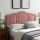 Headboard, King Size, Velvet, Pink, Modern Contemporary, Bedroom Master Suite