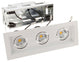 Mini Multiple LED Three-Light Remodel Housing With and-Light 4000K Flood, White