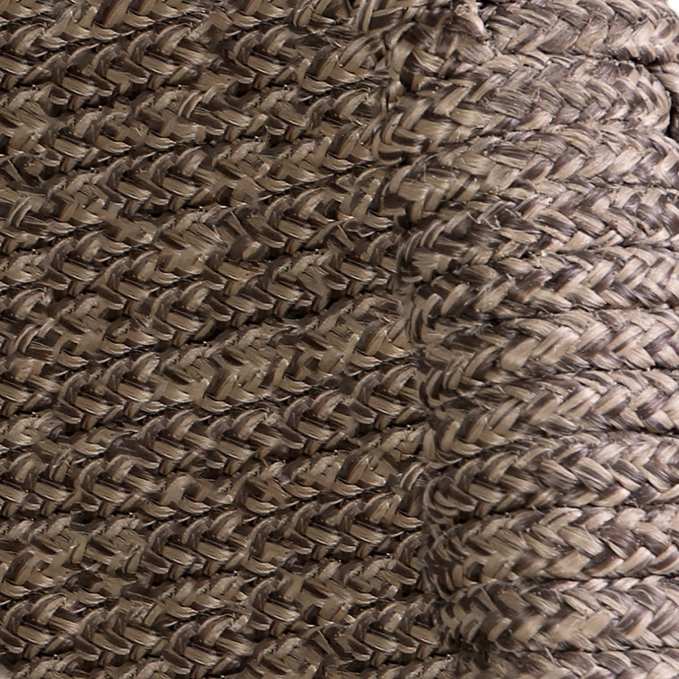 Fanny Outdoor Patio Dining Chair, Dark Eucalyptus Wood and Truffle Rope