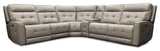 Canterbury Pewter 6 Piece Zero Gravity Modular Power Reclining Sectional, Pewter