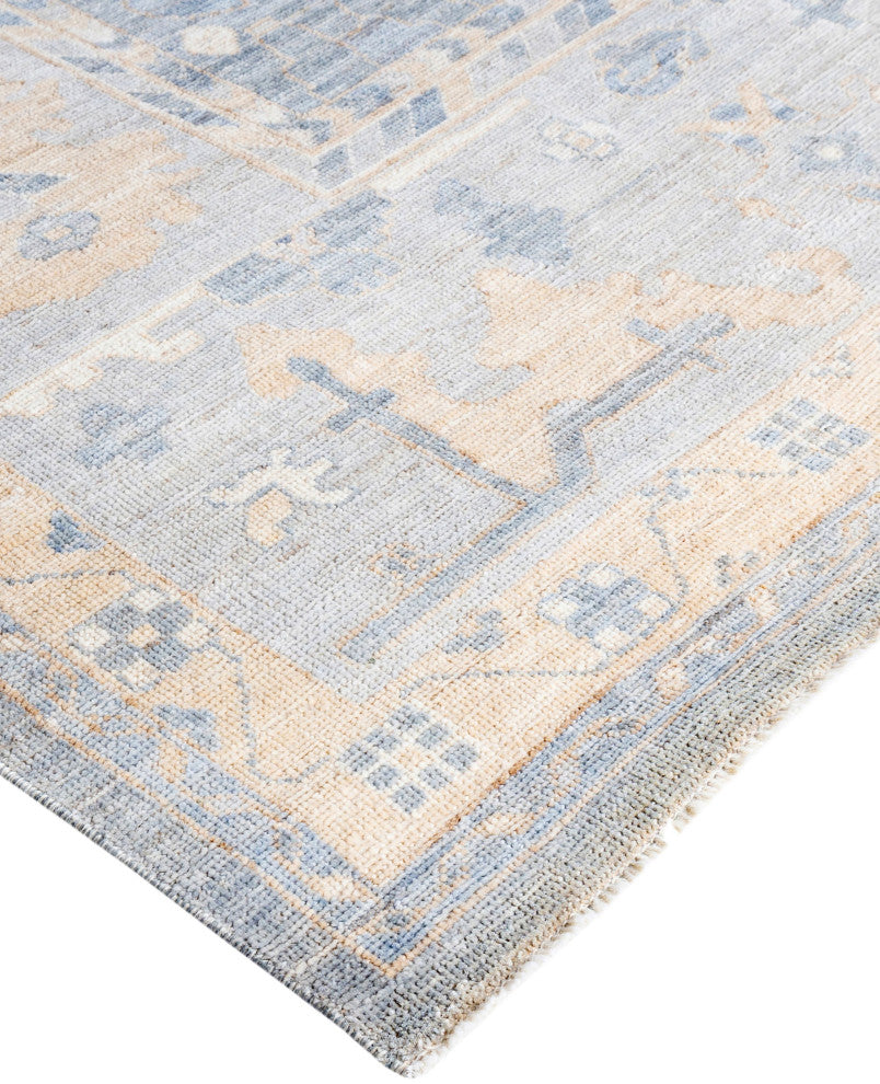 Oushak One-of-a-Kind Hand-Knotted Area Rug Gray, 9'1" x 11'11"