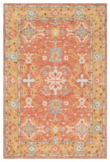 Surya Panipat PNP-2305 8'x10' Rug, Camel/Dark Brown/Olive/Teal/Ice Blue/Cream