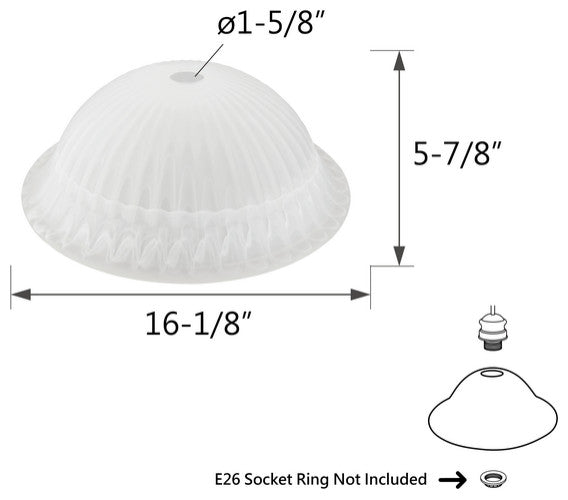 23512-11 Replacement Alabaster/Amber 2-Tone Torchiere Lamp Glass(42mm) Shade