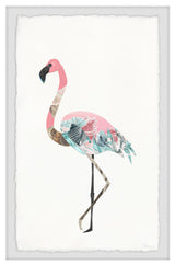 "Flamingo Mosaic" Framed Painting Print, 20"x30"
