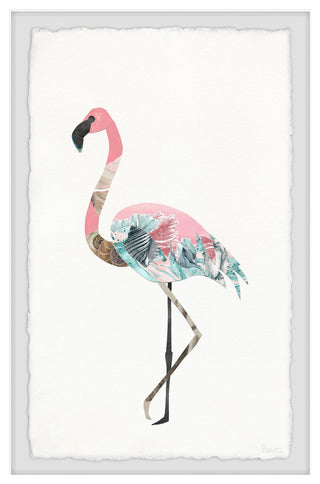 "Flamingo Mosaic" Framed Painting Print, 20"x30"