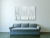 Epic Graffiti "Birches In Winter Blue" Giclee Canvas Wall Art, 40"x60"
