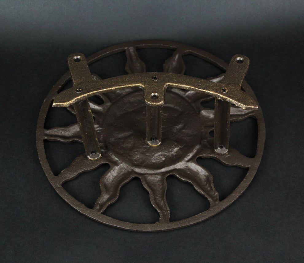 Cast Iron Decorative Wall Mounted Hanging Garden Hose Hanger Holder Bronze, Bronze
