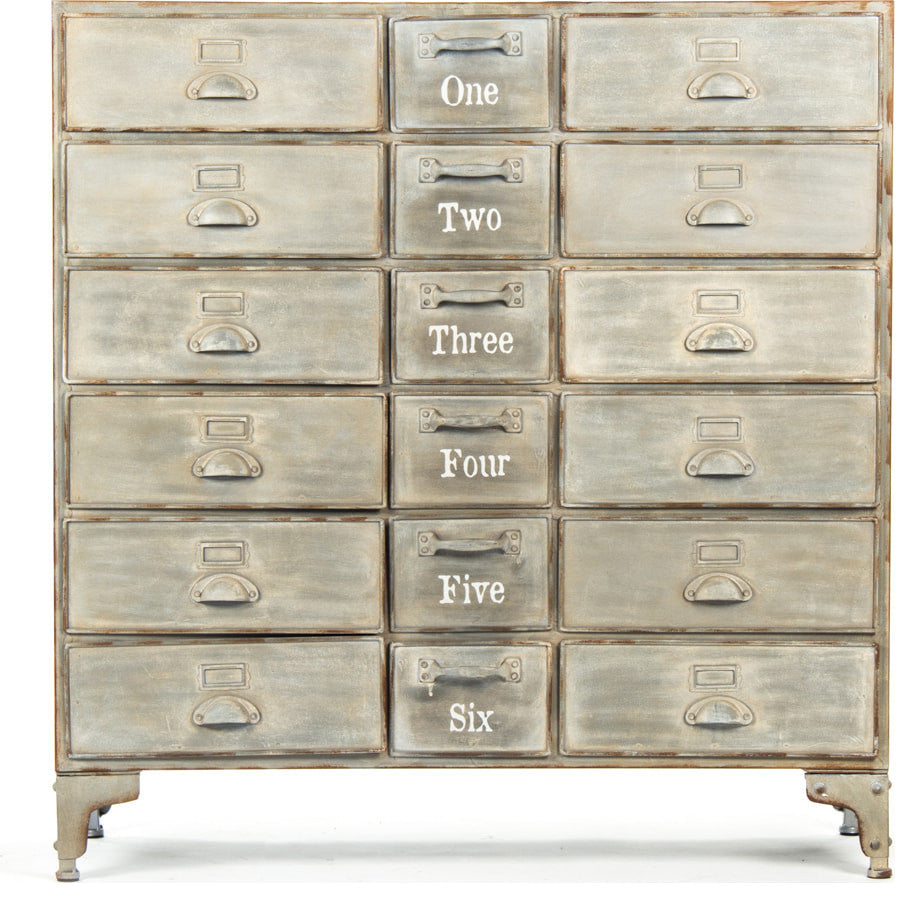 Oscar Drawer Cabinet, Antique Beige