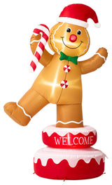 Inflatable Rotating Gingerbread Man Decor