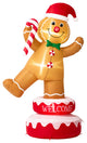 Inflatable Rotating Gingerbread Man Decor