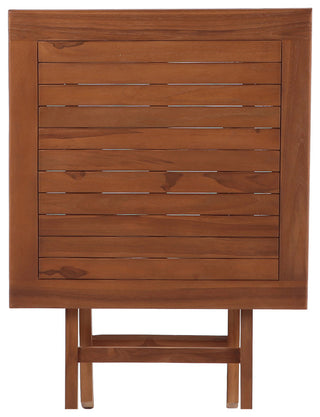 Nordic Style Natural Teak Square Folding Patio Table 28"