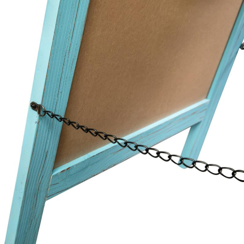 30" x 20" A-Frame Magnetic Indoor/Outdoor Double Sided Chalkboard-Robin Blue