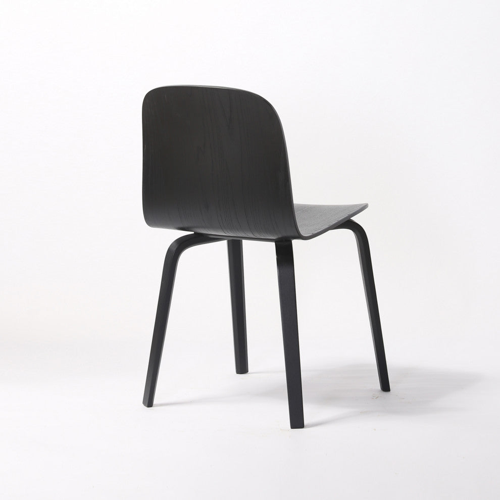 Elite Living Glen, Set of 2, Modern Wooden Dining Side Chair, Black