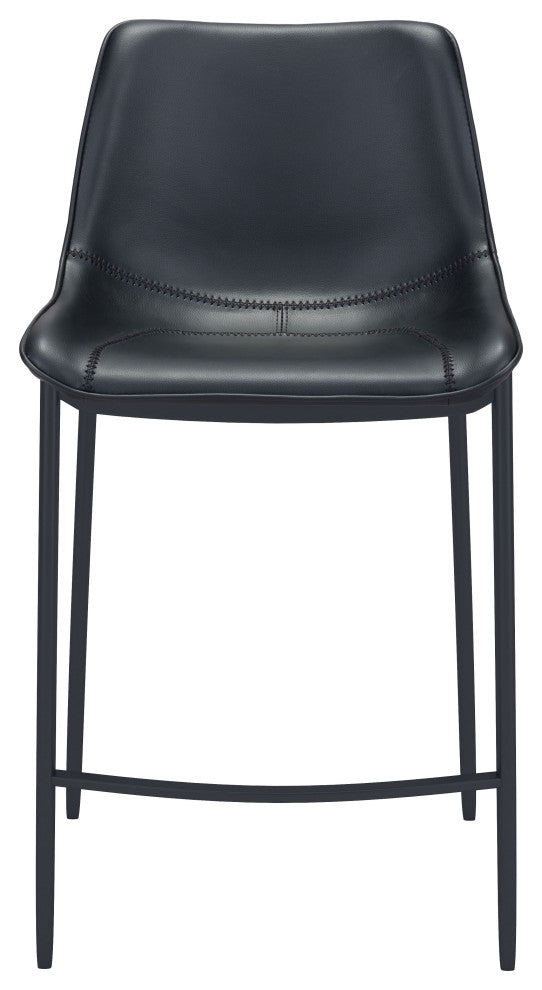 Magnus Bar Chair, Set of 2 Black