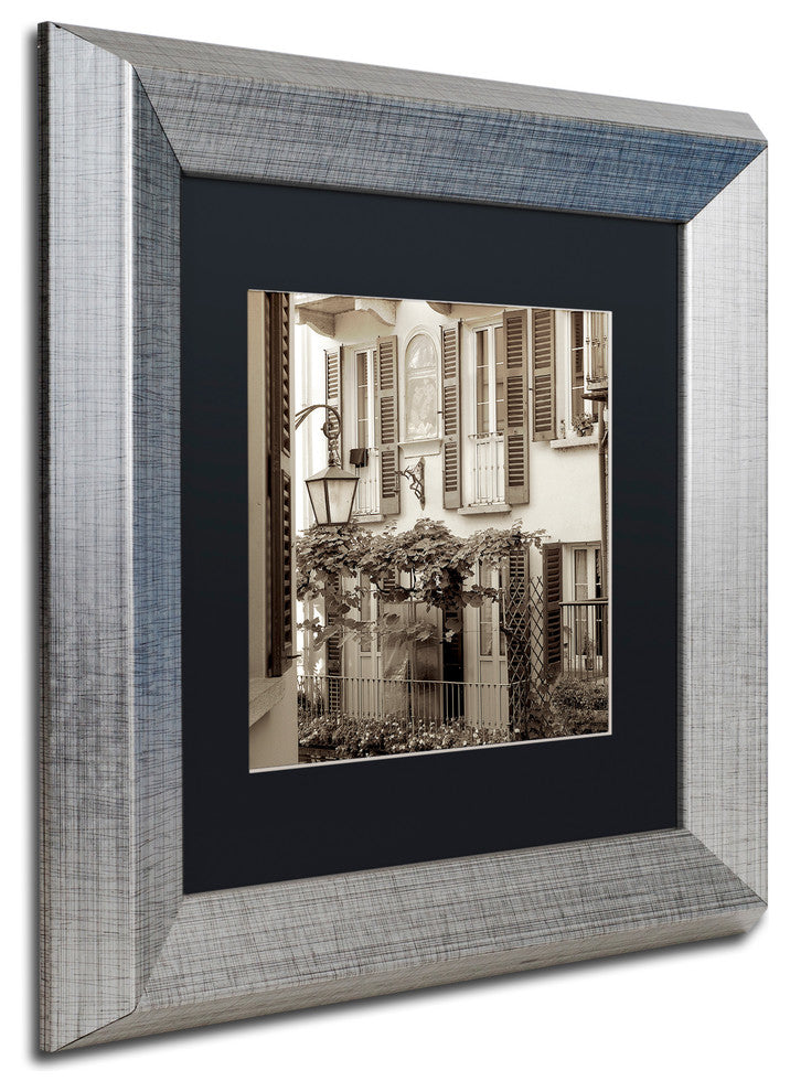 Alan Blaustein ''Bellagio I'' Art, Silver Frame, Black Mat, 11x11