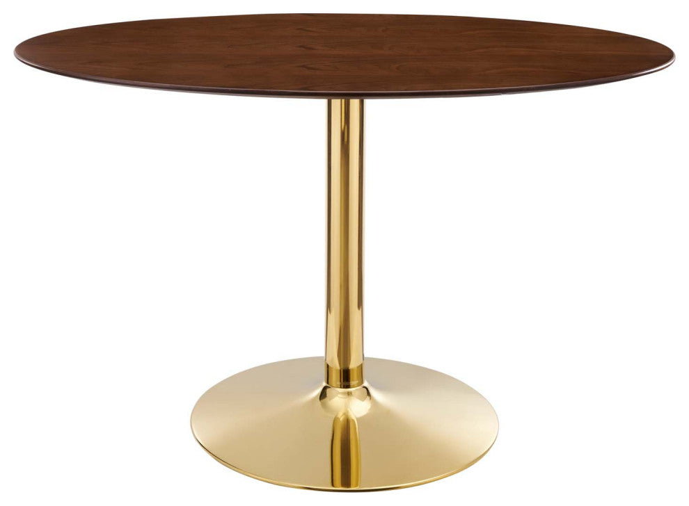 Verne 48" Oval Dining Table Gold Walnut -4751