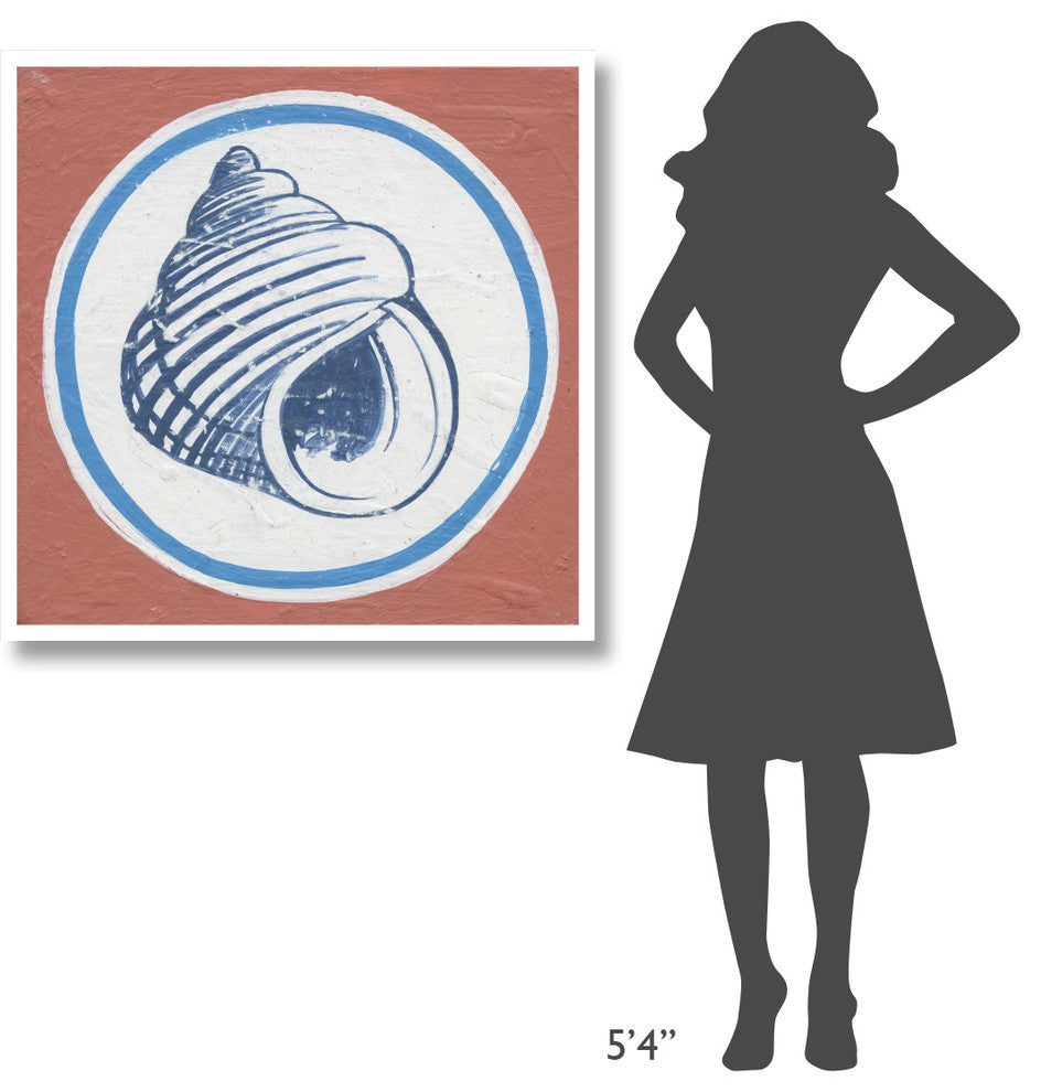 "Summer Shells III" Digital Paper Print by Kathrine Lovell, 38"x38"