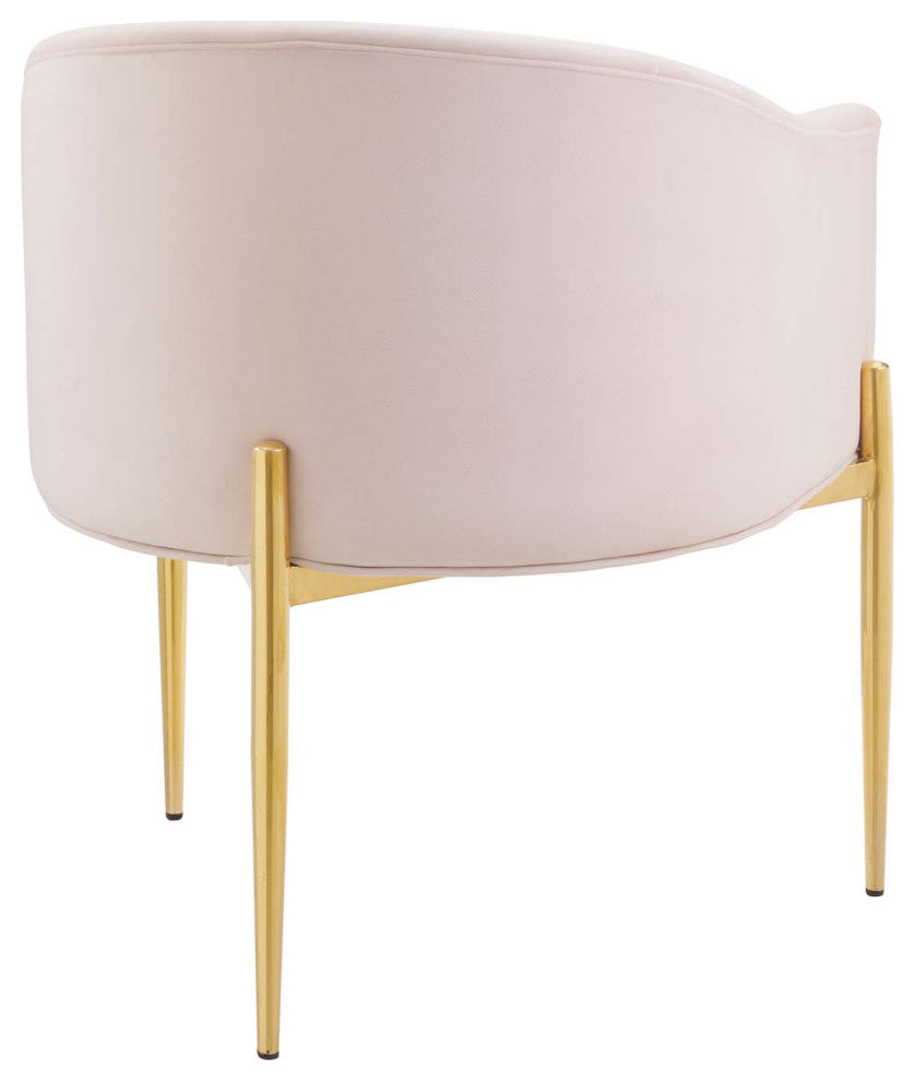 Savour Tufted Performance Velvet Accent Chairs Set of 2 Pink