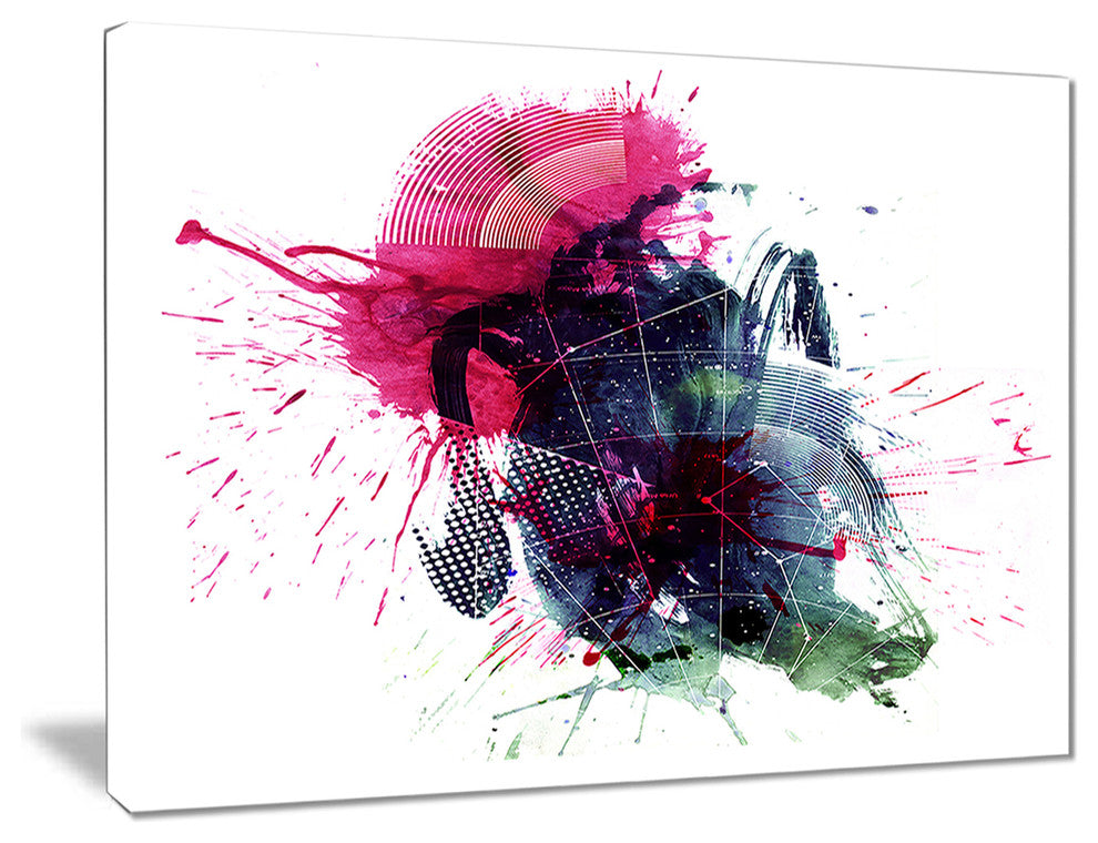 "Multicolor Abstract Stain" Canvas Print, 20"x12"