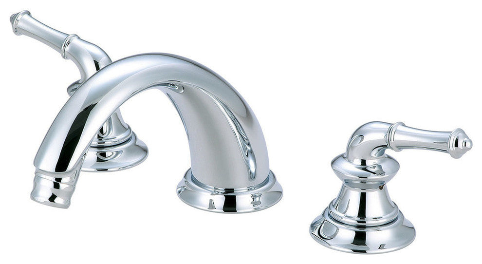Del Mar Two Handle Roman Tub Trim Set, Polished Chrome