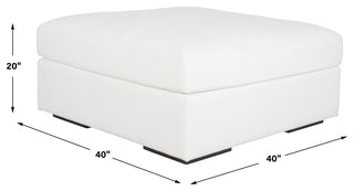 Uttermost Refuge Arctic White Sofa Ottoman