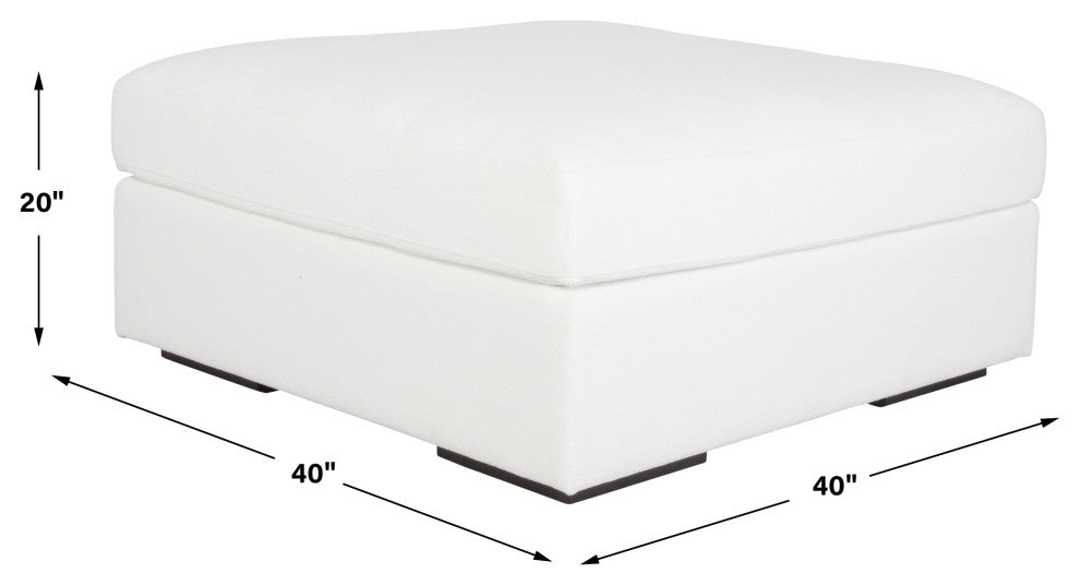 Uttermost Refuge Arctic White Sofa Ottoman