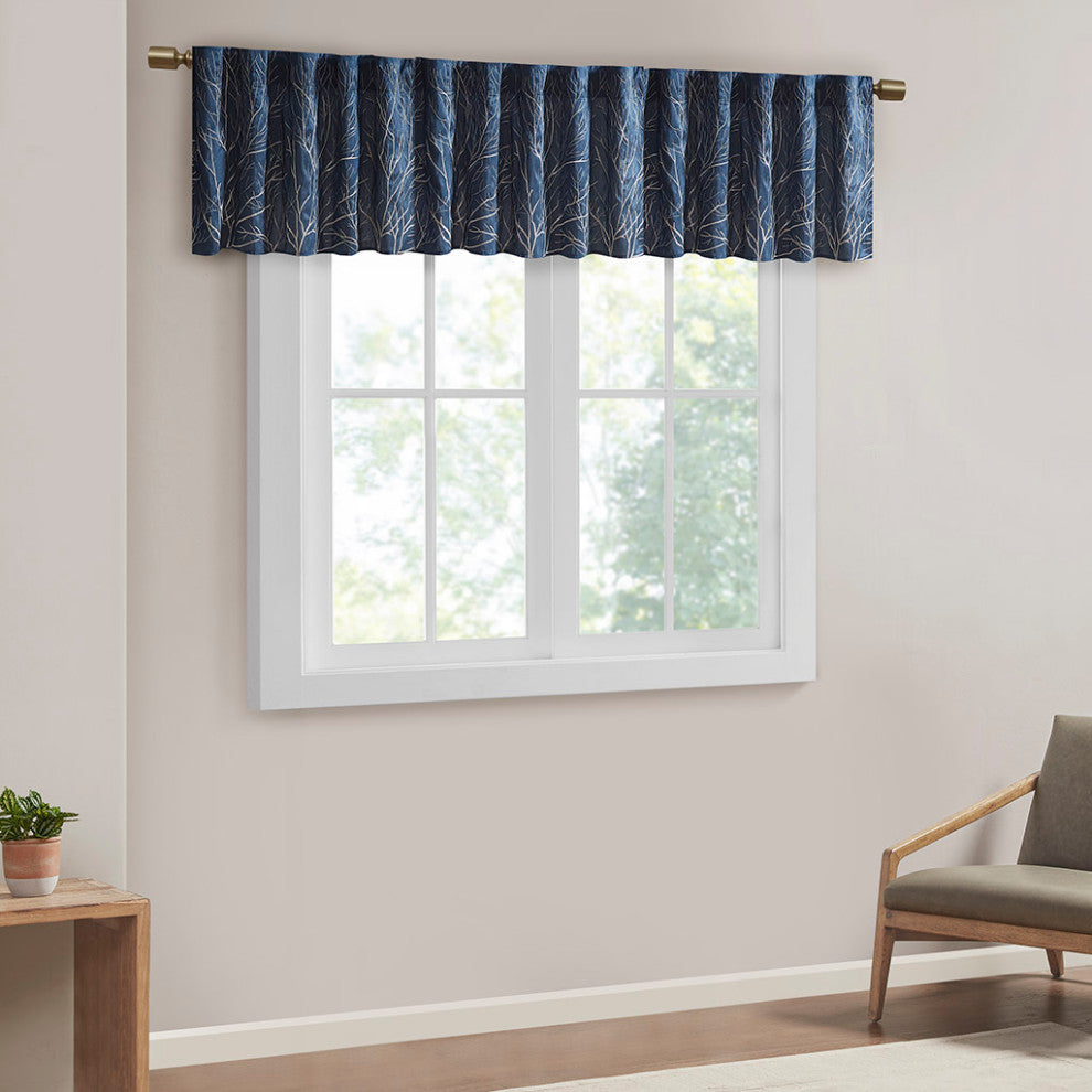 Madison Park Andora Embroidered Faux Silk Window Panel