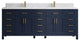 Cambridge 84 Double Sink Bath Vanity in Hale Navy Blue 1.5" Empira Quartz