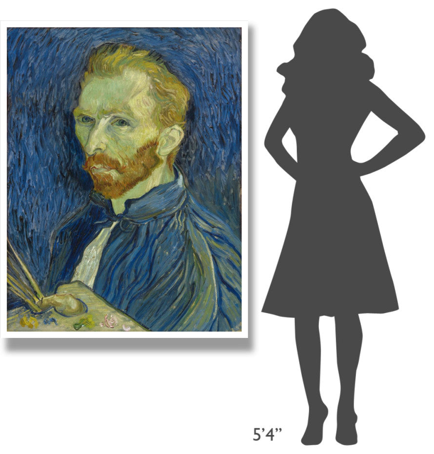 "Self-Portrait, 1889" Digital Paper Print by Vincent van Gogh, 38"x50"