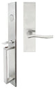 Waterfall Lever, Mortise Dummy Handleset, Left Hand, Satin Stainless Steel