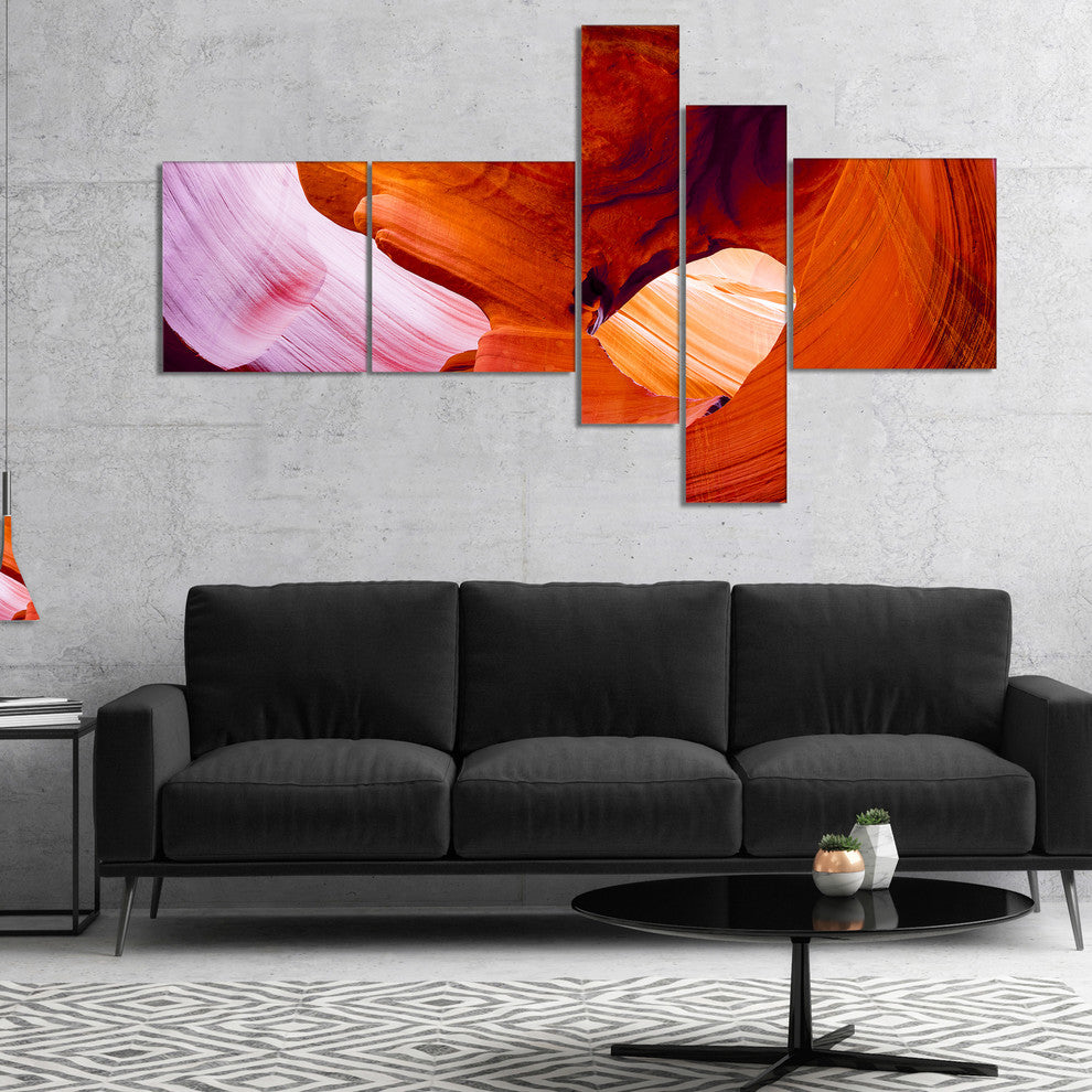 Antelope Canyon USA, Landscape Photo Canvas Art Print, 60"x32", 5 panels