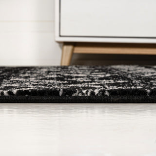 Aksil Moroccan Beni Souk Area Rug, Black/Cream, 3 Ft. X 5 Ft.