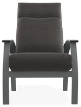 Belle Isle Cushion Outdoor Adjustable Back Chair, Graystone/Graphite
