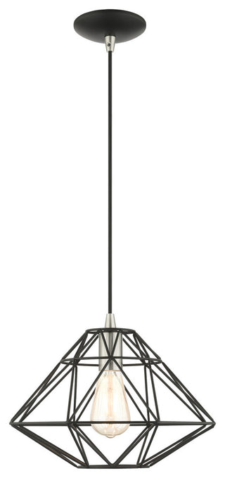 Black Geometric, Farmhouse, Industrial, Abstract, Rustic Pendant