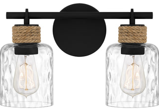 Quoizel BTC8614 Baltic 2 Light 15"W Vanity Light - Matte Black