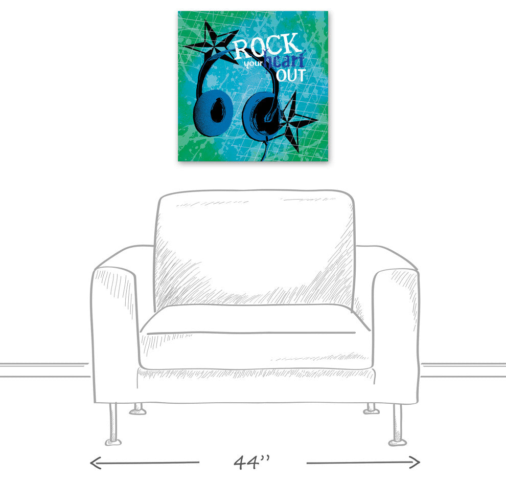 Rock Your Heart Out 20x20 Canvas Wall Art