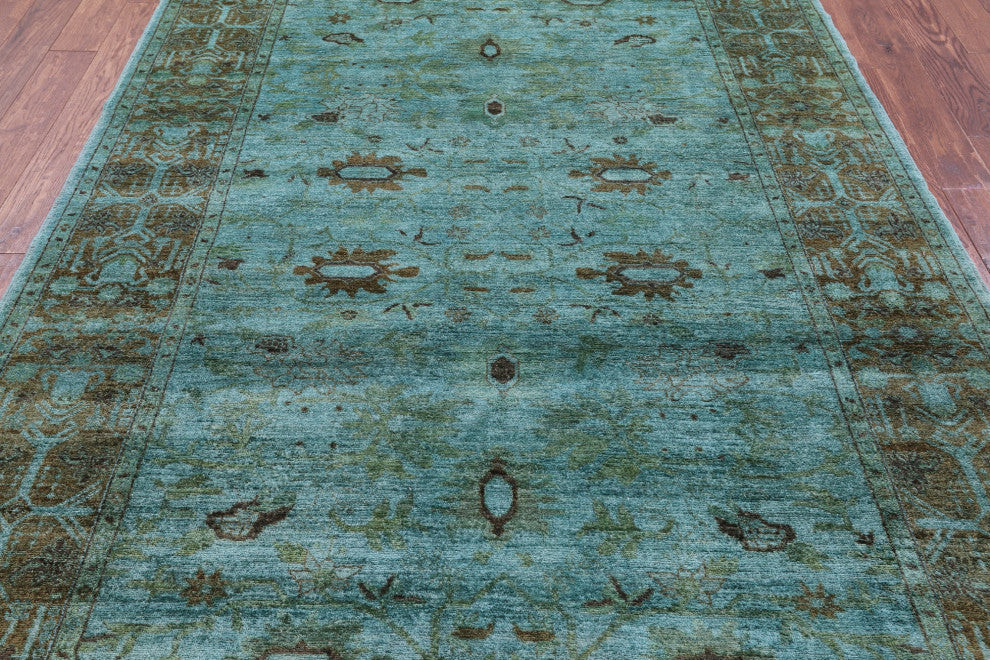 6' 3" X 8' 10" Full Pile Overdyed Hand Knotted Wool Rug - WR1201
