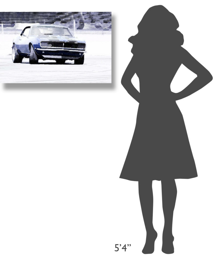 "1968 Chevy Camaro Watercolor" Fine Art Print