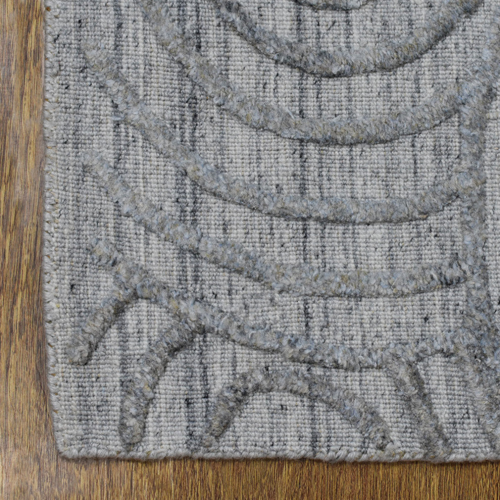 HAND WOVEN FLAT WEAVE KILIM POLYESTER AREA RUGS -Rectangle,Light Gray,Geometric, [Rectangle] 4'x6'