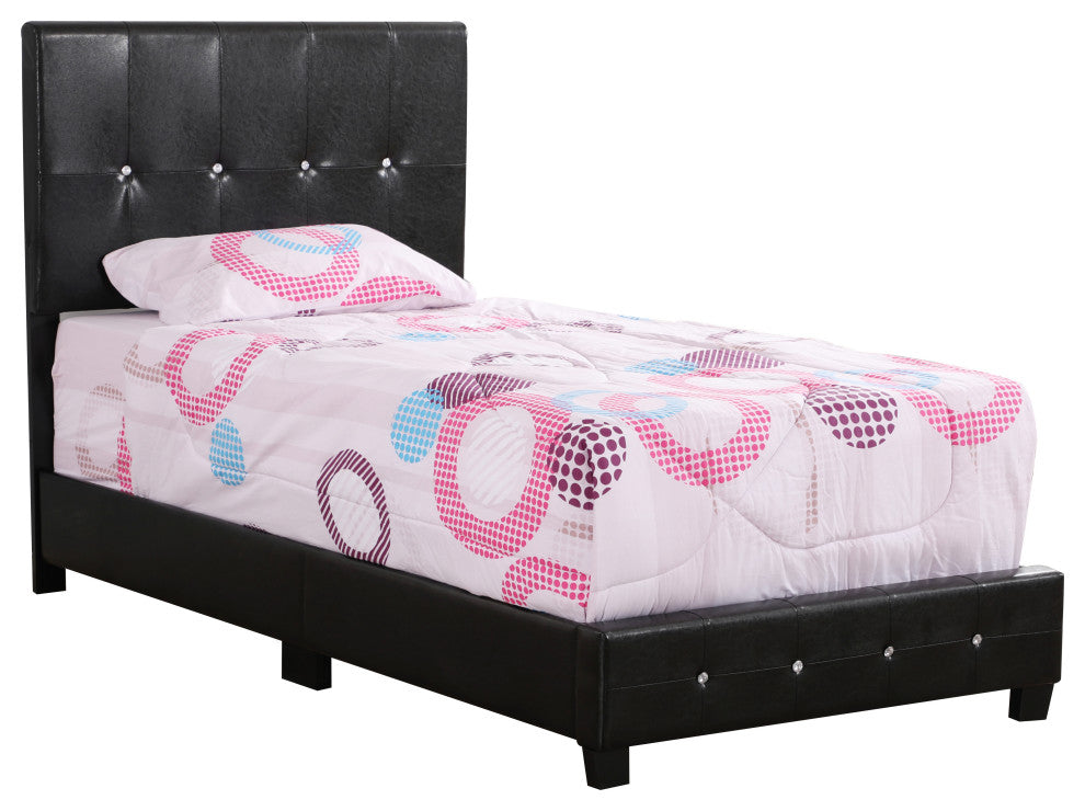 Bed, Black, Twin